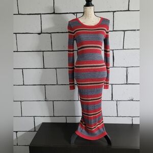 BUNDLE SALE! Abercrombie & Fitch Striped Long Sleeve Knit Maxi Dress Sz M